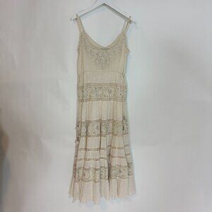 Love Sam Tiered Ruffle Lace Beaded Dress